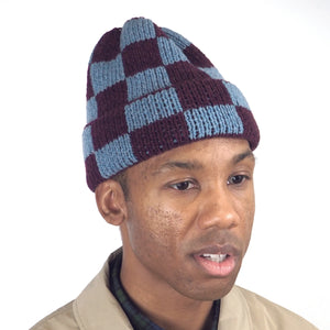 NEW Knit Line Checker Beanie // Italian Donegal Wool (OS - 4 colors)