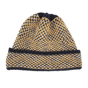 NEW Knit Line Reverse Geo Beanie // Italian Donegal Wool (OS - 2 colors)