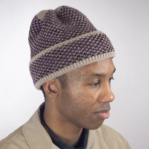 NEW Knit Line Reverse Geo Beanie // Italian Donegal Wool (OS - 2 colors)