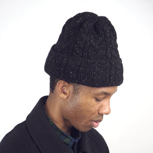 NEW Knit Line Chunky Cable Knit Beanie // Italian Donegal Wool (OS - 3 colors)