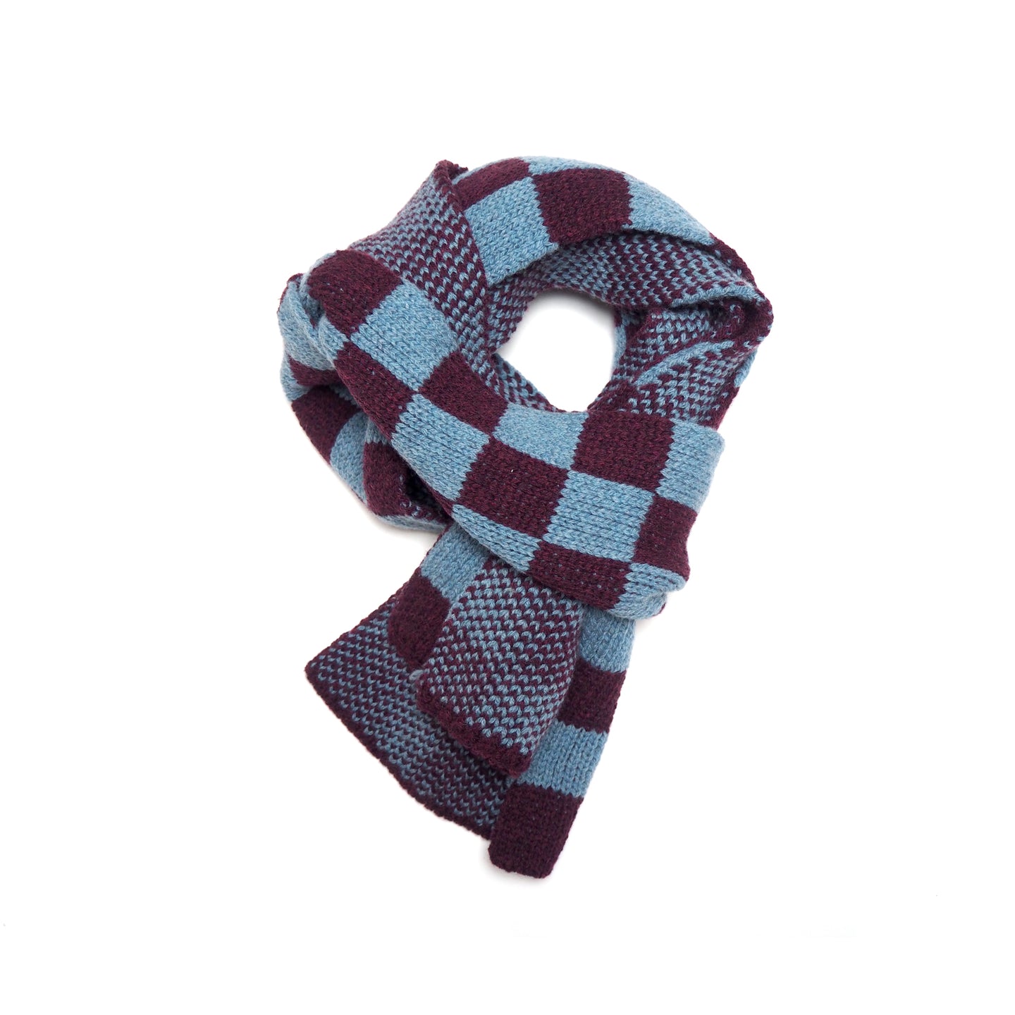 LAST ONE Knit Line Checker Scarf // Italian Donegal Wool (OS - 2 colors)