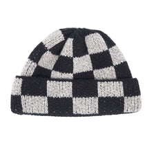 Load image into Gallery viewer, Knit Line Checker Beanie // Italian Donegal Wool (3 colors)