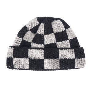 Knit Line Checker Beanie // Italian Donegal Wool (3 colors)