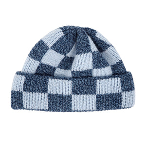 Knit Line Checker Beanie // Italian Donegal Wool (3 colors)