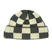 Load image into Gallery viewer, Knit Line Checker Beanie // Italian Donegal Wool (3 colors)