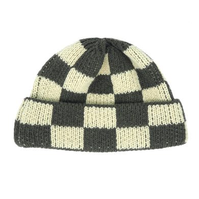 Knit Line Checker Beanie // Italian Donegal Wool (3 colors)