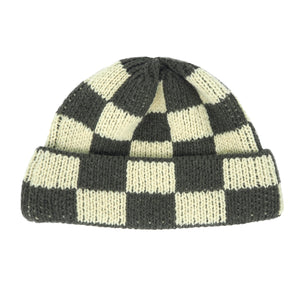 Knit Line Checker Beanie // Italian Donegal Wool (3 colors)