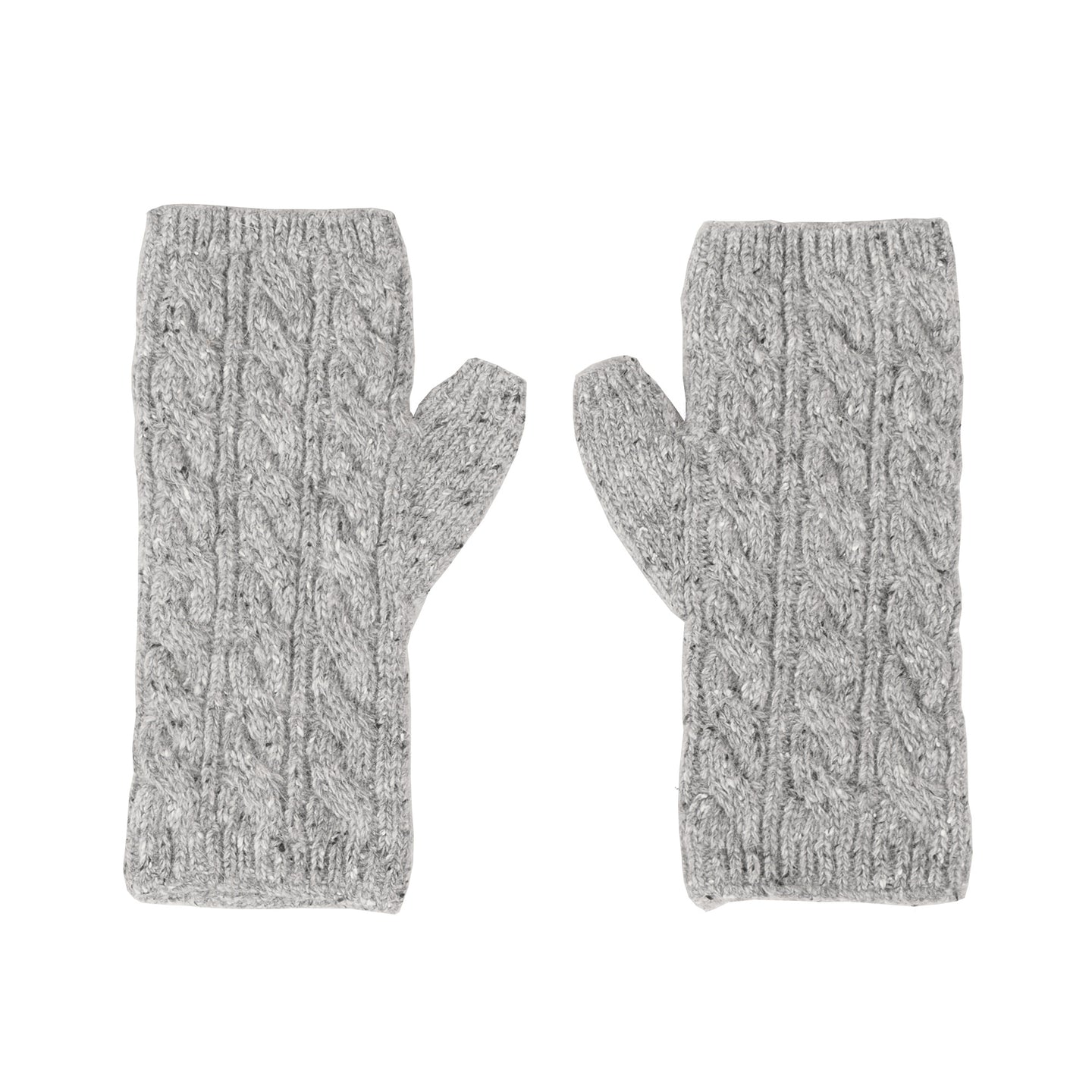 Knit Line Handwarmers // Italian Donegal Tweed Wool (2 colors)