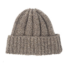 Load image into Gallery viewer, Knit Line Rib Beanie // Italian Donegal Tweed Wool (3 colors)
