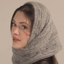 Load image into Gallery viewer, LAST ONE Knit Line Cable Knit Scarf // Italian Donegal Tweed Wool