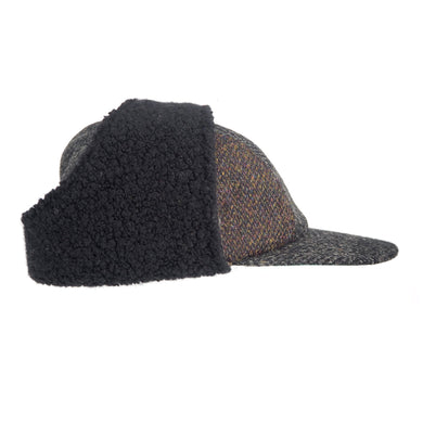 LAST ONE Main Line 4 Panel Cap with ears // Harris Tweed (ML)