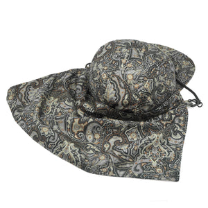 LAST ONE SM SIZE ONLY - Main Line Awning Cap (Packable) // Printed Broad Cloth - Black Paisley