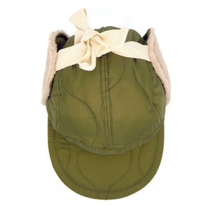 Regular Line Halfmoon Cap with Ears // Quilted Military Liner (SM / ML - 2 colors)