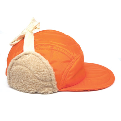 LAST ONE Regular Line Halfmoon Cap with Ears // Quilted Military Liner (SM)