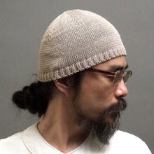 Load image into Gallery viewer, LAST ONE Knit Line Knit Skull Beanie // Paper Knit