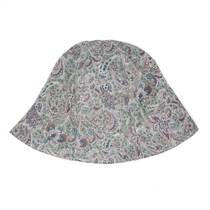 Main Line Tulip Hat // Printed Broad Cloth - Lime Paisley